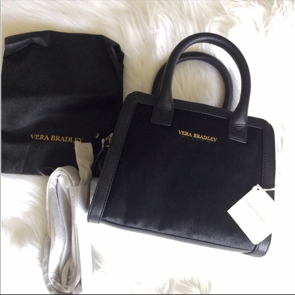 🆕Vera Bradley Natalie Crossbody Calf Hair Black